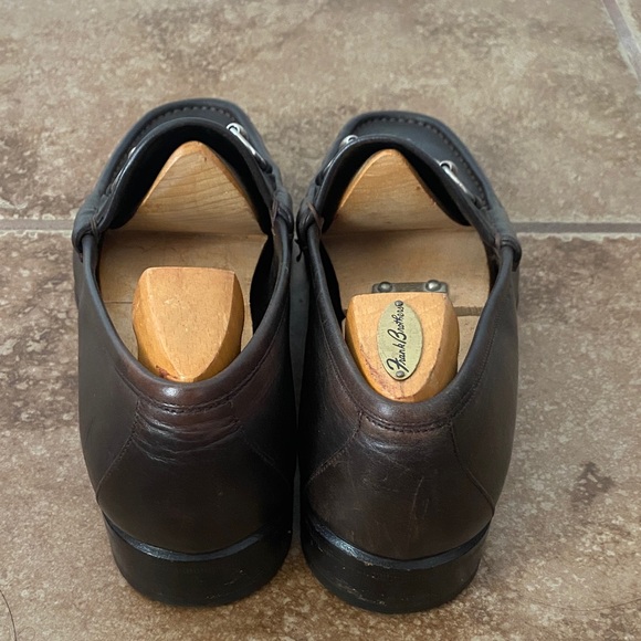 Gucci Dark Brown Leather Loafers with Silver Accents - Picture 2 of 8